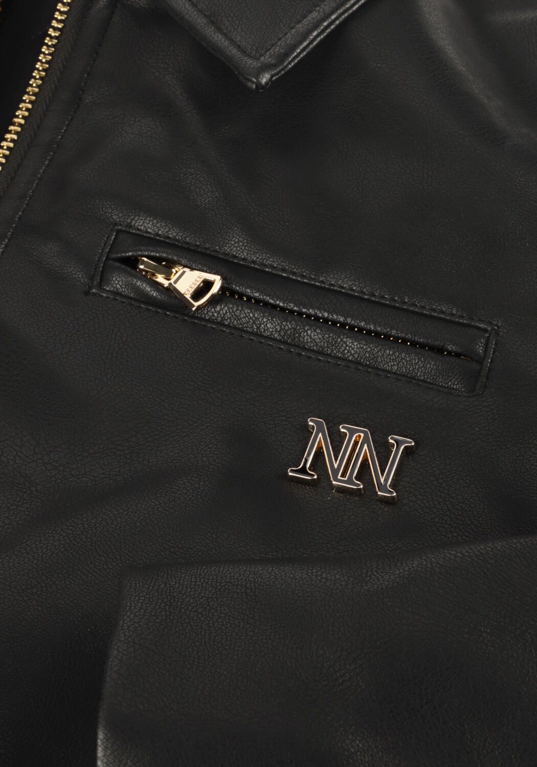 Schwarze NIK & NIK Lederjack STUD JACKET - large