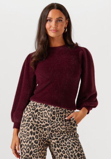 Bordeaux CATWALK JUNKIE Pullover FUZZY PUFF SLEEVE KNIT - large