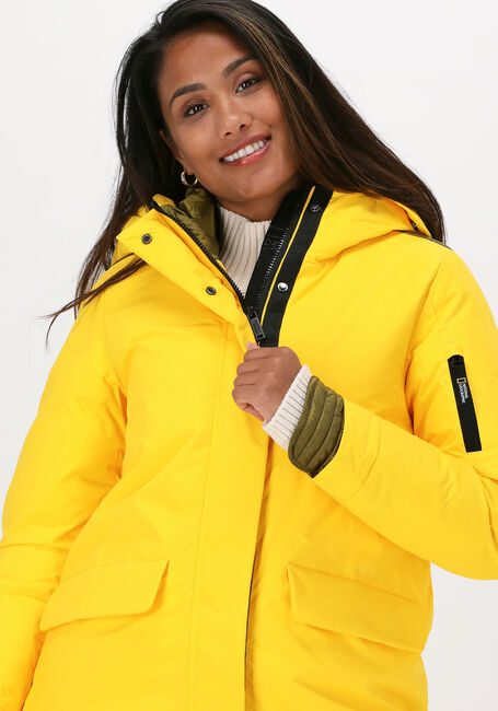 Gelbe NATIONAL GEOGRAPHIC  HOODED COAT WOMEN - large