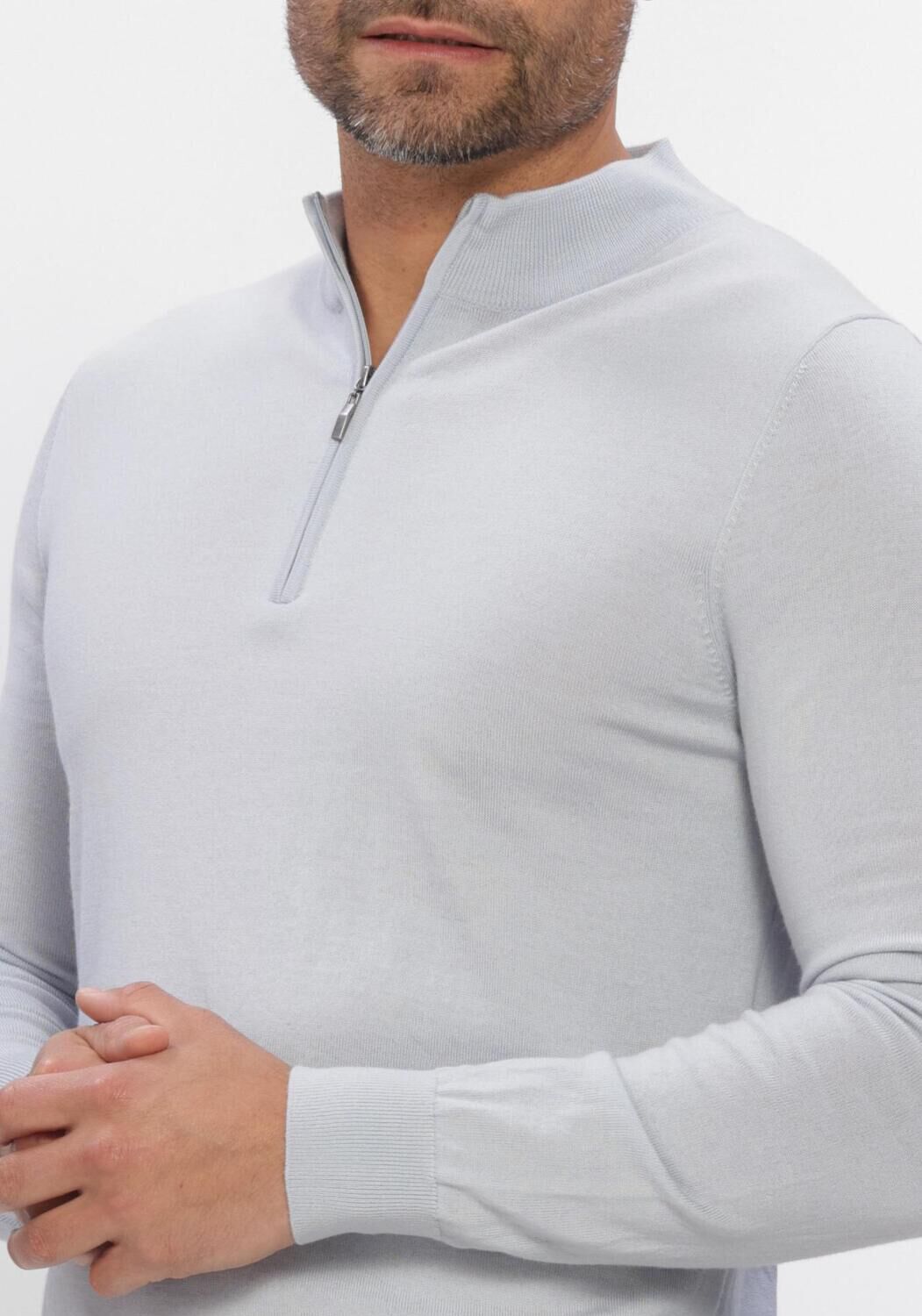 Blaue STEFANO LAURAN Pullover HALF ZIP ANDERS - large