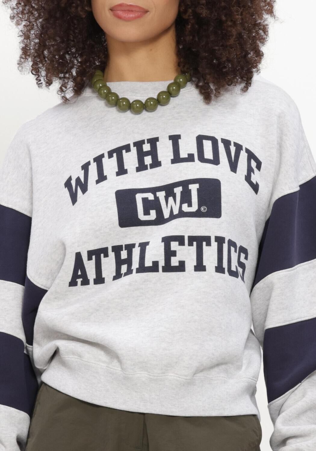 Graue CATWALK JUNKIE Sweatshirt SPORTY GRAPHIC SWEATER - large