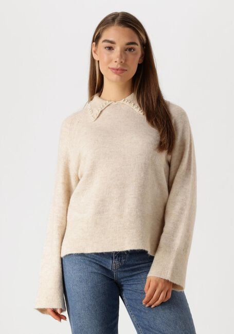 Beige Y.A.S. Pullover YASNERIS LS KNIT PULLOVER - large