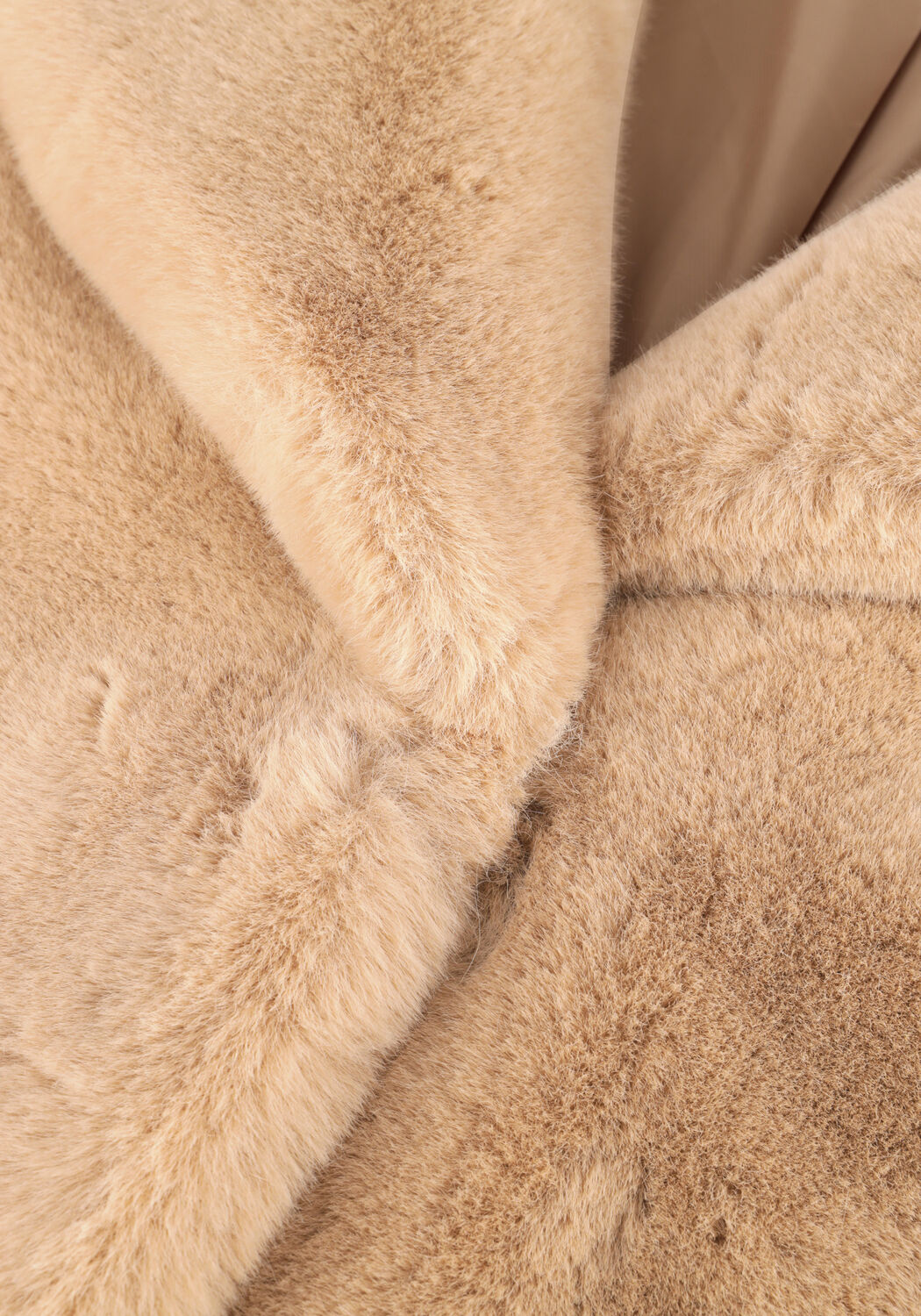 Beige STAND STUDIO Fake-Fur-Jack CAMILLE COCOON COAT - large