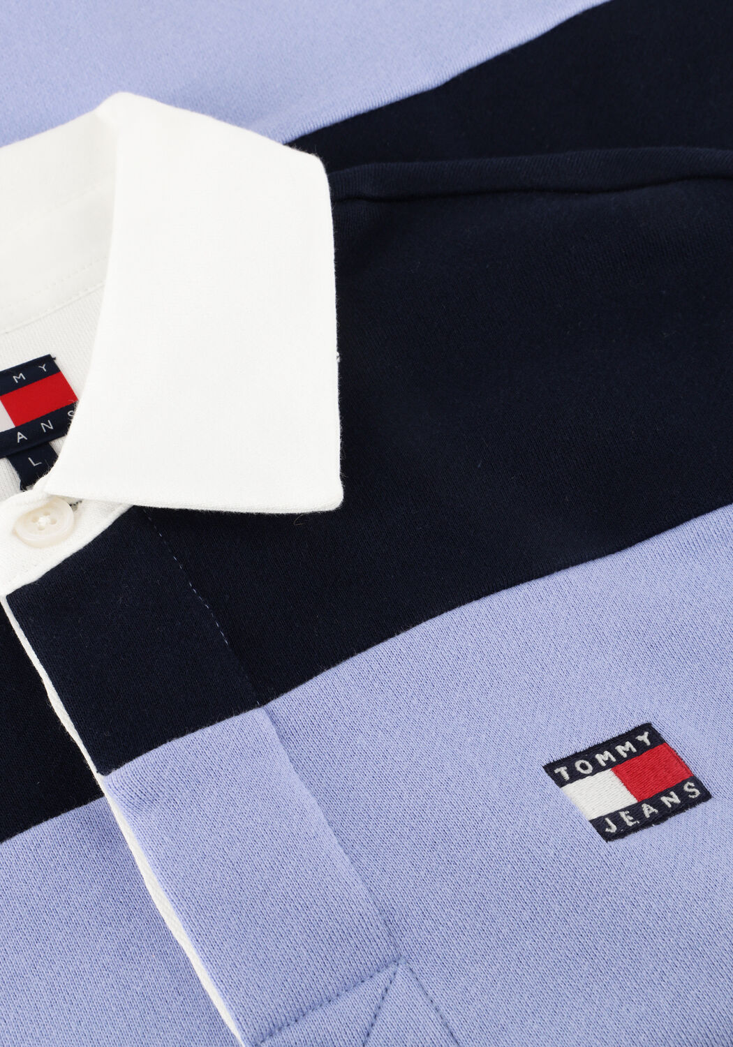 Mehrfarbige/Bunte TOMMY JEANS Polo-Shirt TJM RLX BADGE STRIPE RUGBY - large