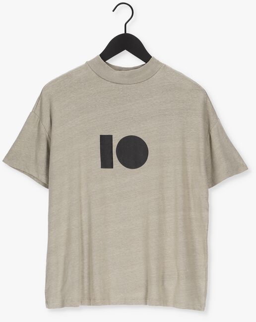 Grüne 10DAYS T-shirt HIGH NECK TEE LINEN - large