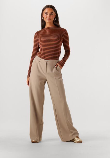 Braune SUMMUM T-shirt STRIPE LUREX LONGSLEEVE - large
