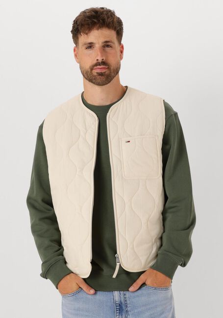 Weiße TOMMY JEANS Wattierte Jack TJM QUILTED VEST EXT - large