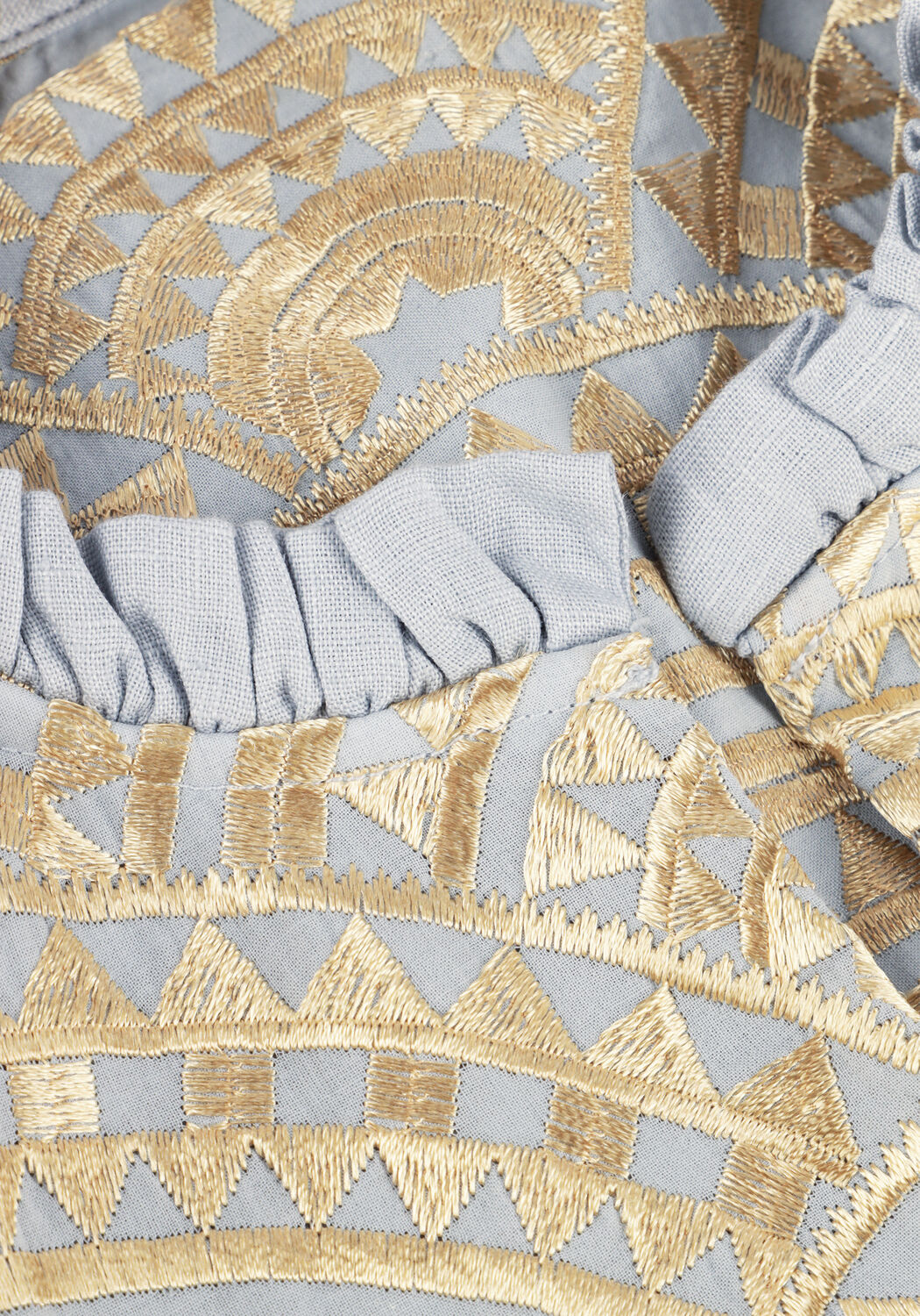 Hellblau GREEK ARCHAIC KORI Maxikleid 231097 - large