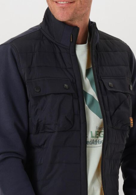 Dunkelblau PME LEGEND Jack ZIP JACKET SWEAT MIXED PADDED - large