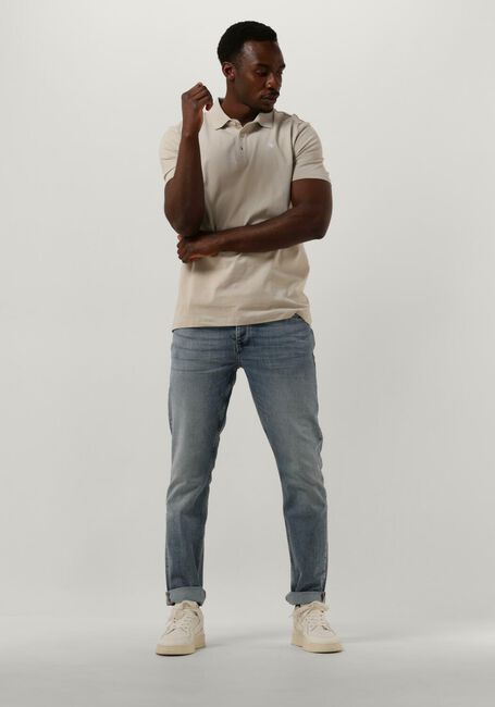 Sand PURE PATH Polo-Shirt SHORTSLEEVE POLO WITH CHEST PRINT - large