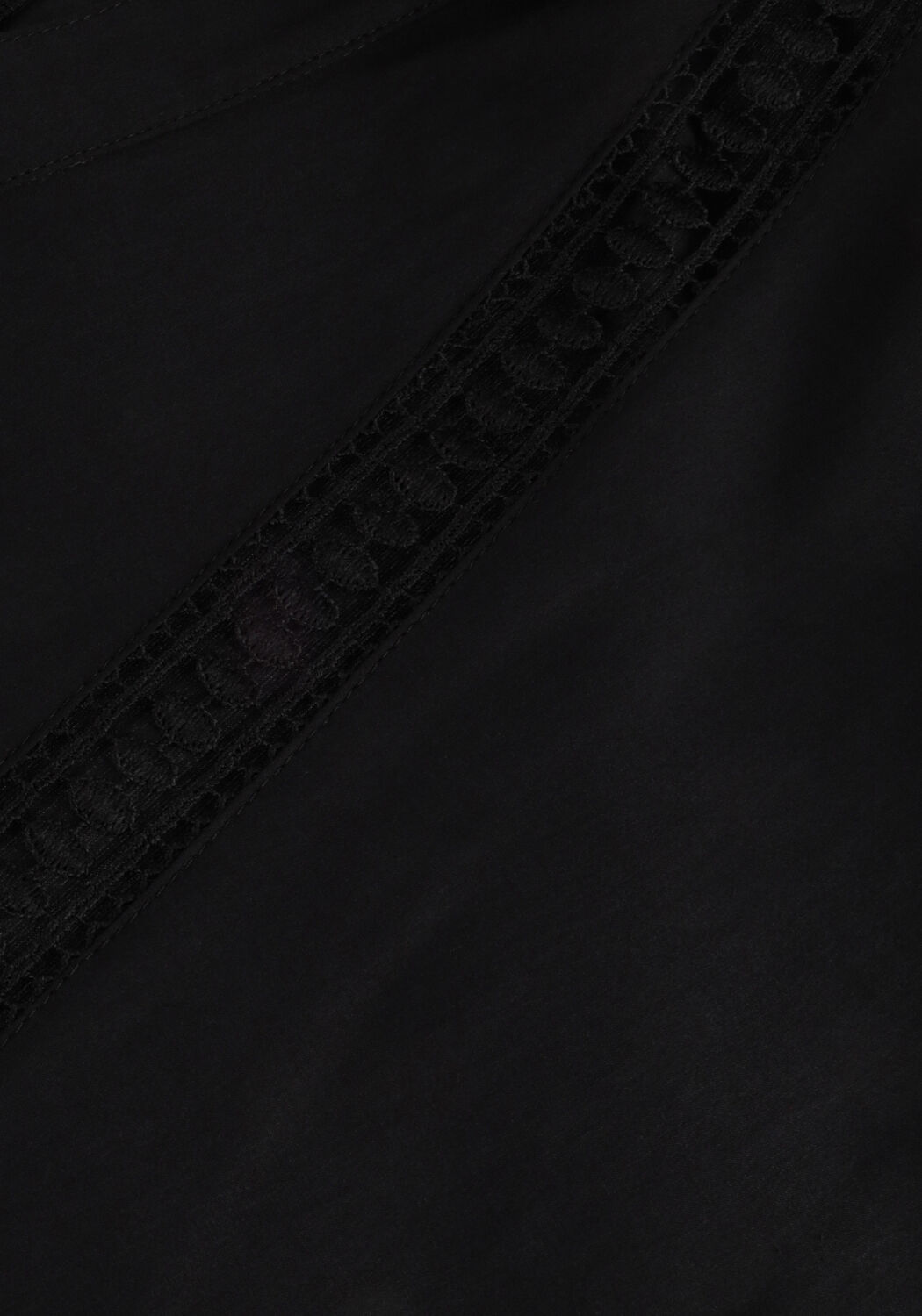 Schwarze SUMMUM Blusen TOP LACE ACCENT TENCEL/COTTON - large