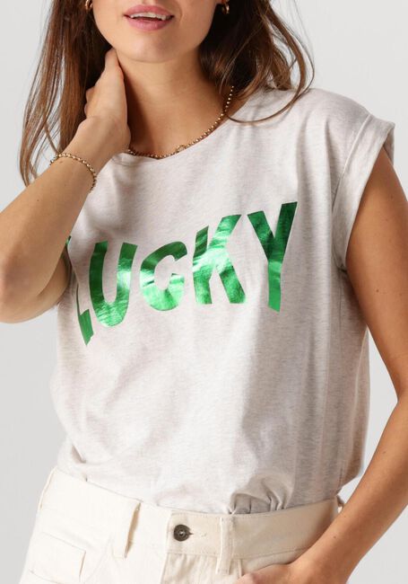 Graue BY-BAR T-shirt THELMA LUCKY TOP - large