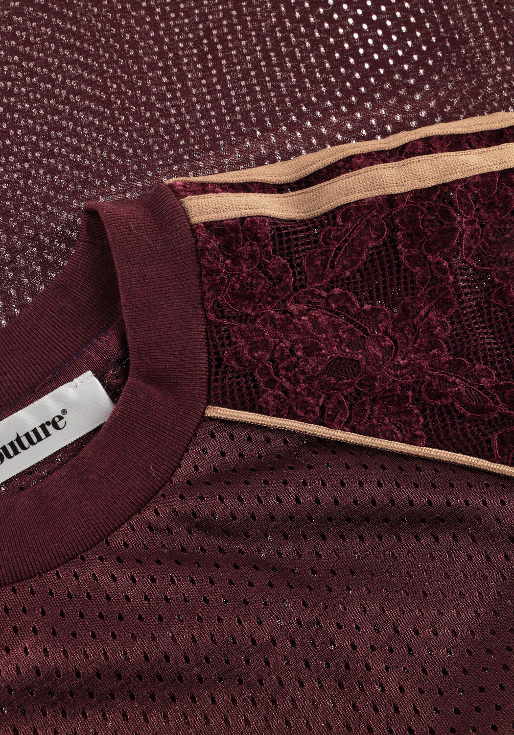 Bordeaux CO'COUTURE Top TREYCC LACE TEE - large