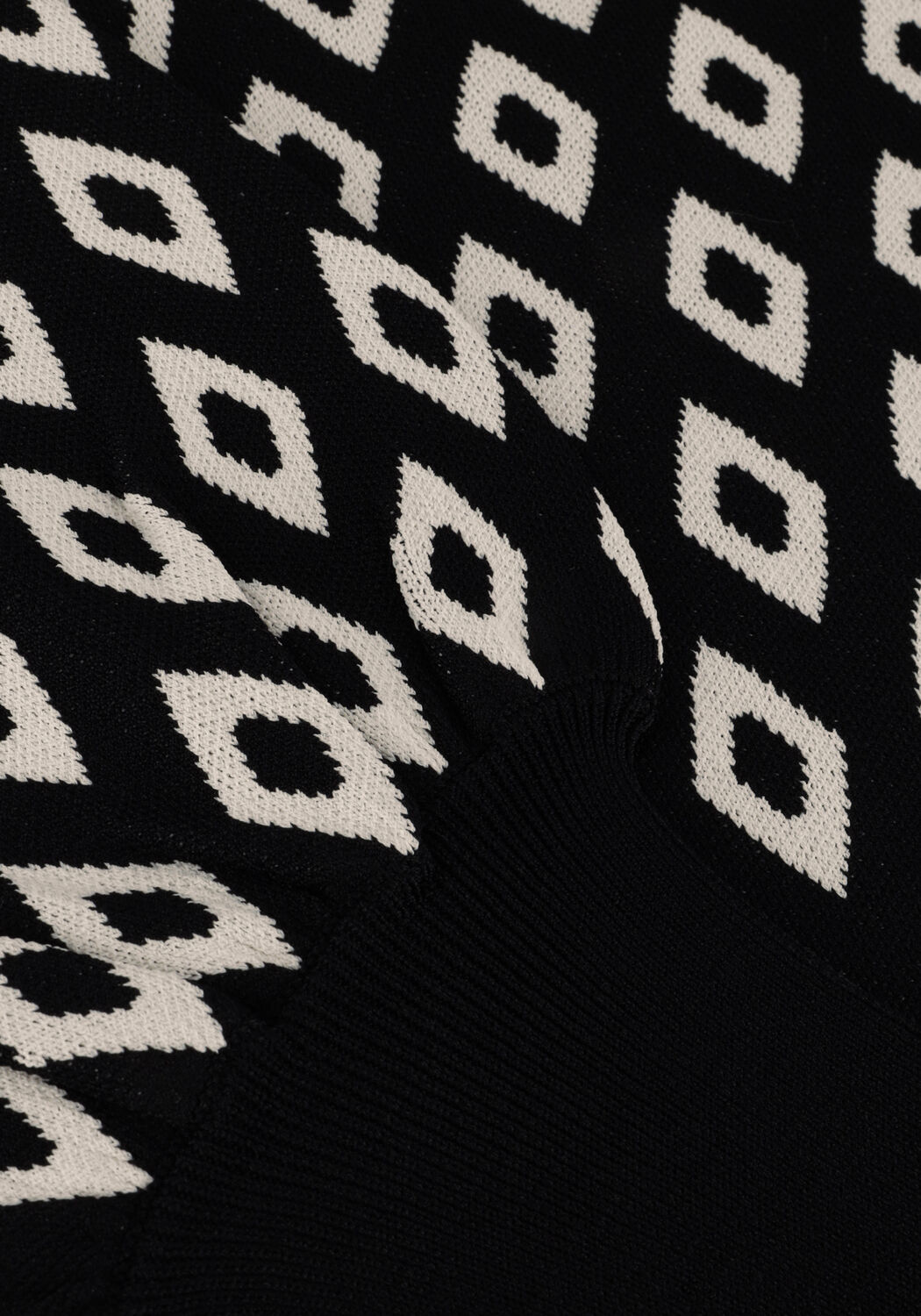 Schwarze SUMMUM Pullover ARGYLE V-NECK SWEATER VISCOSE POLYAMIDE KNIT - large