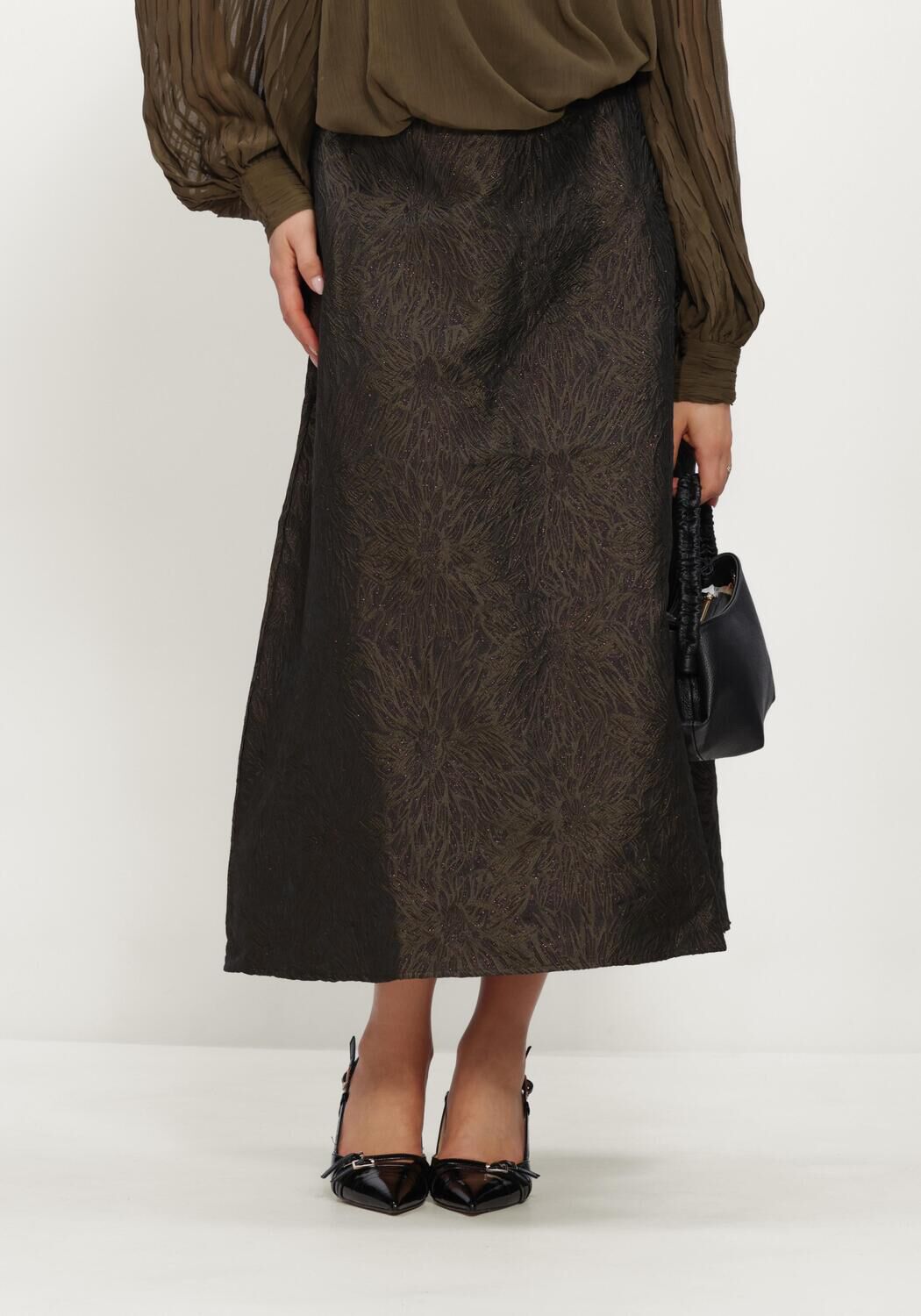 Gr&uuml;ne Y.A.S. Midirock YASLEROC HW ANKLE SKIRT - large