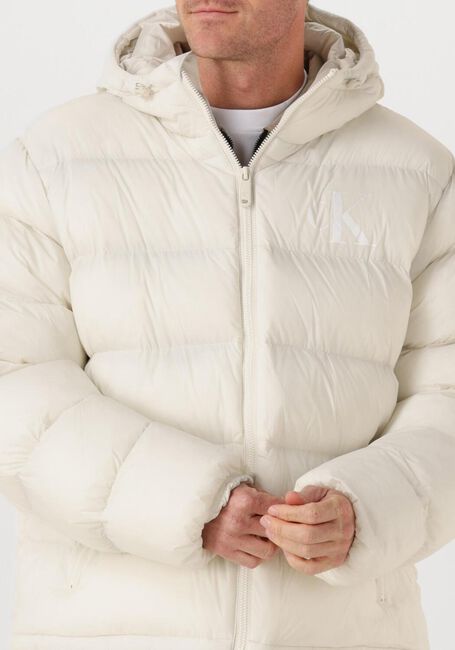 Ecru CALVIN KLEIN Wattierte Jack LS NYLON MONGRAM PUFFER JKT - large