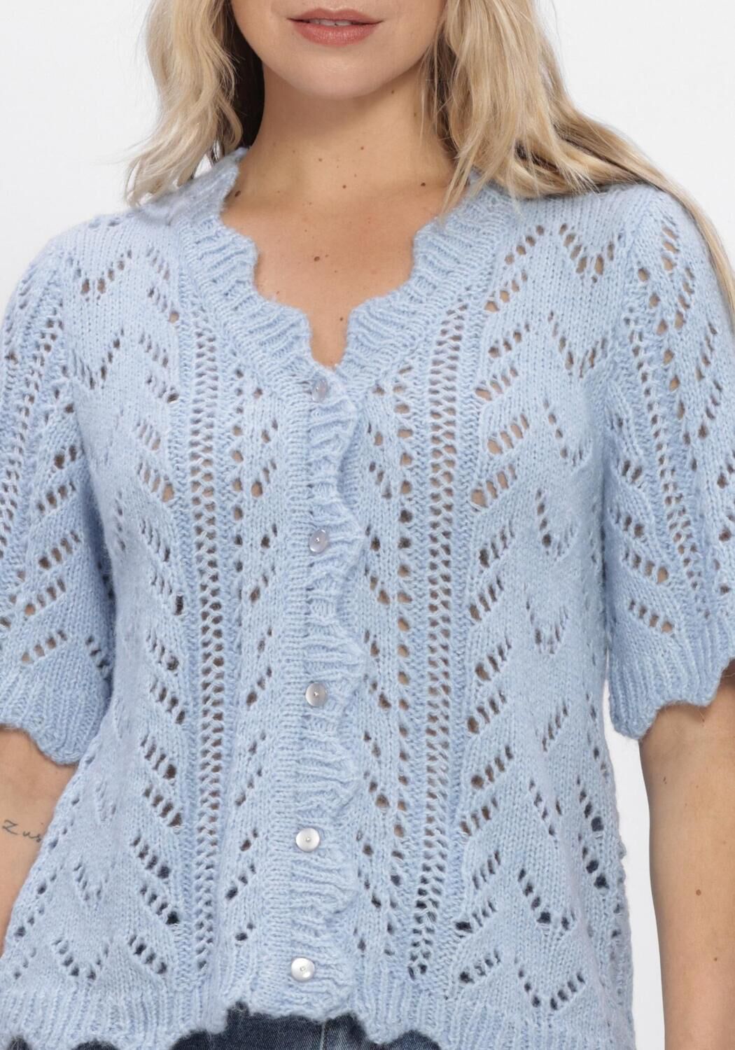 Hellblau Y.A.S. Pullover & Cardigans YASVIENNA SS KNIT CARDIGAN S. - large