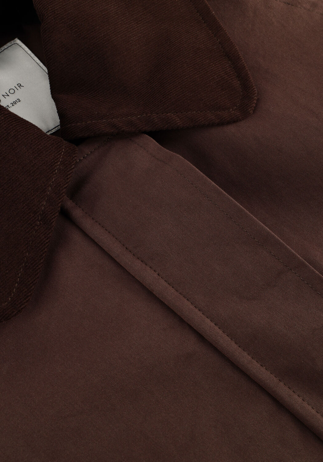 Braune NEO NOIR M&auml;ntel ANNELI CORD COAT - large