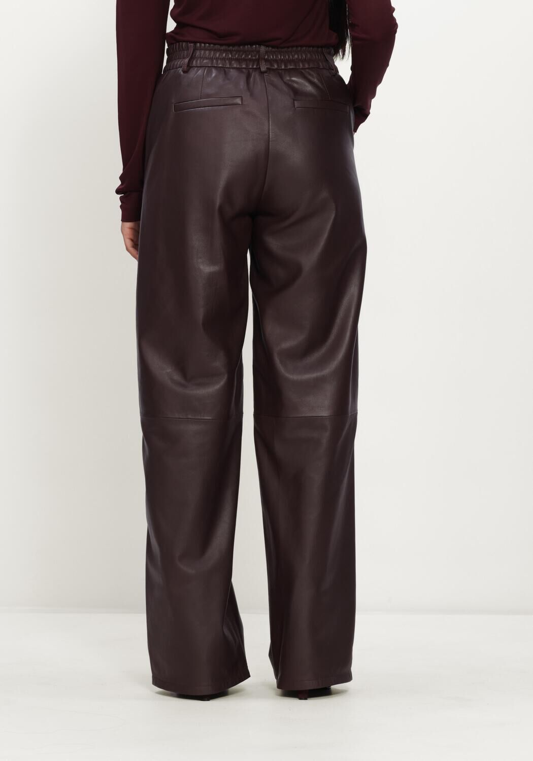 Bordeaux STUDIO AR Weite Hose DAVINA SHEEP SOFT WAXED - large