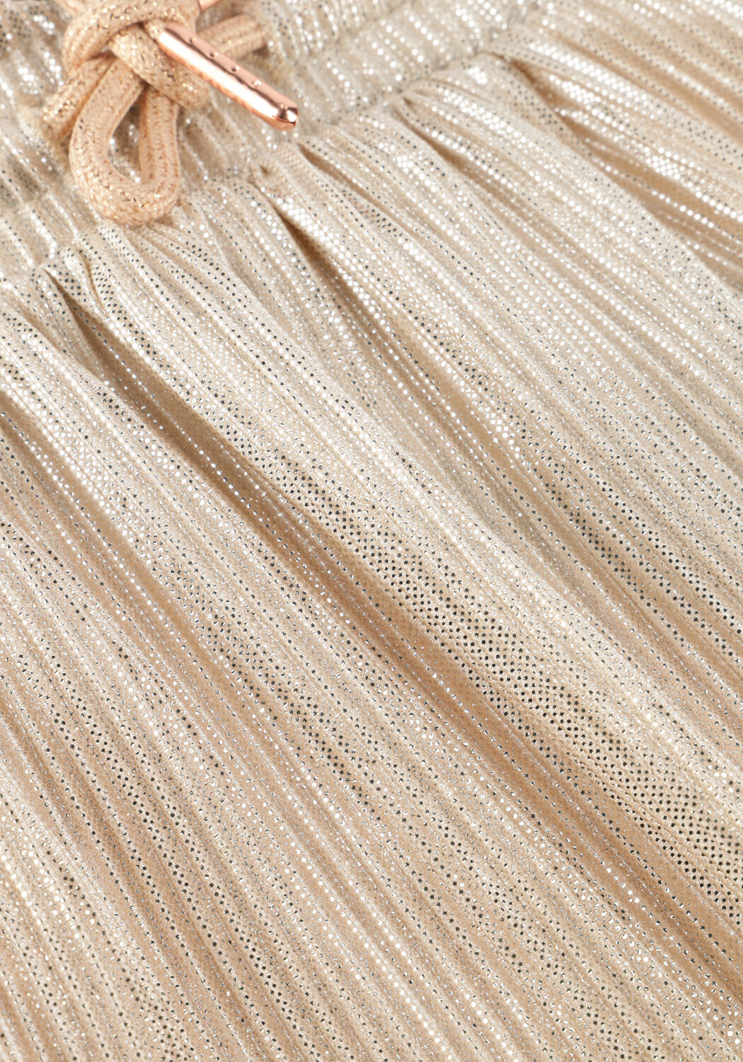 Goldfarbene NONO Minikleid NELE METALLIC PLISSEE SKIRT - large