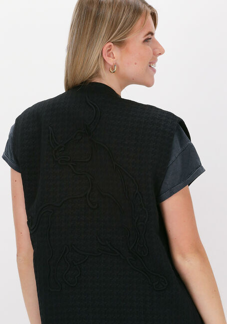 Schwarze ALIX THE LABEL Gilet HOUNDSTOOTH WAISTCOAT - large
