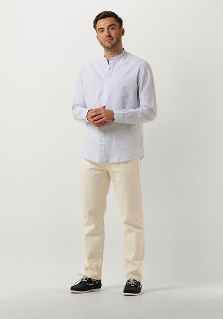 Blaue SELECTED HOMME Casual-Oberhemd SLHREGNEW-LINEN SHIRT LS BAND - large