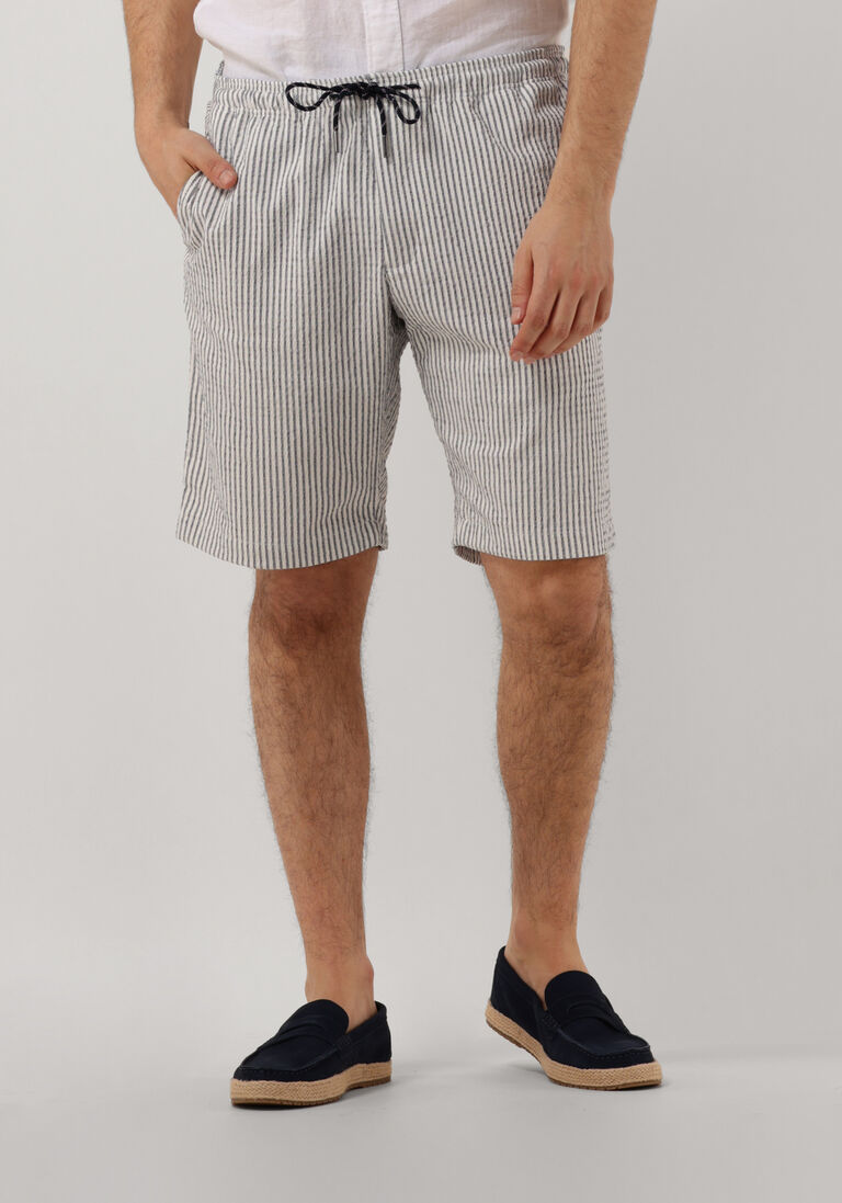 blau/weiß gestreift tommy hilfiger kurze hose harlem seersucker stripe po