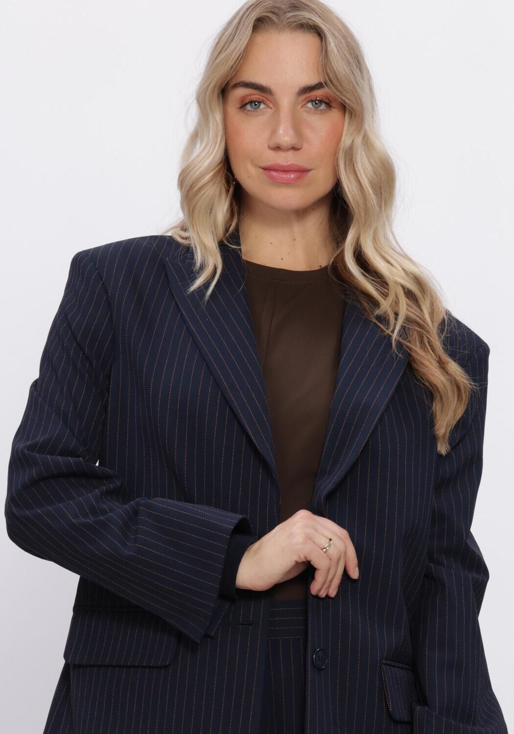 Dunkelblau SUMMUM Blazer BLAZER VISCOSE BLEND STRIPE - large