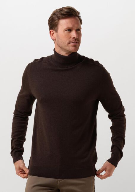 Braune SELECTED HOMME Rollkragenpullover SLHBERG ROLL NECK NOOS - large