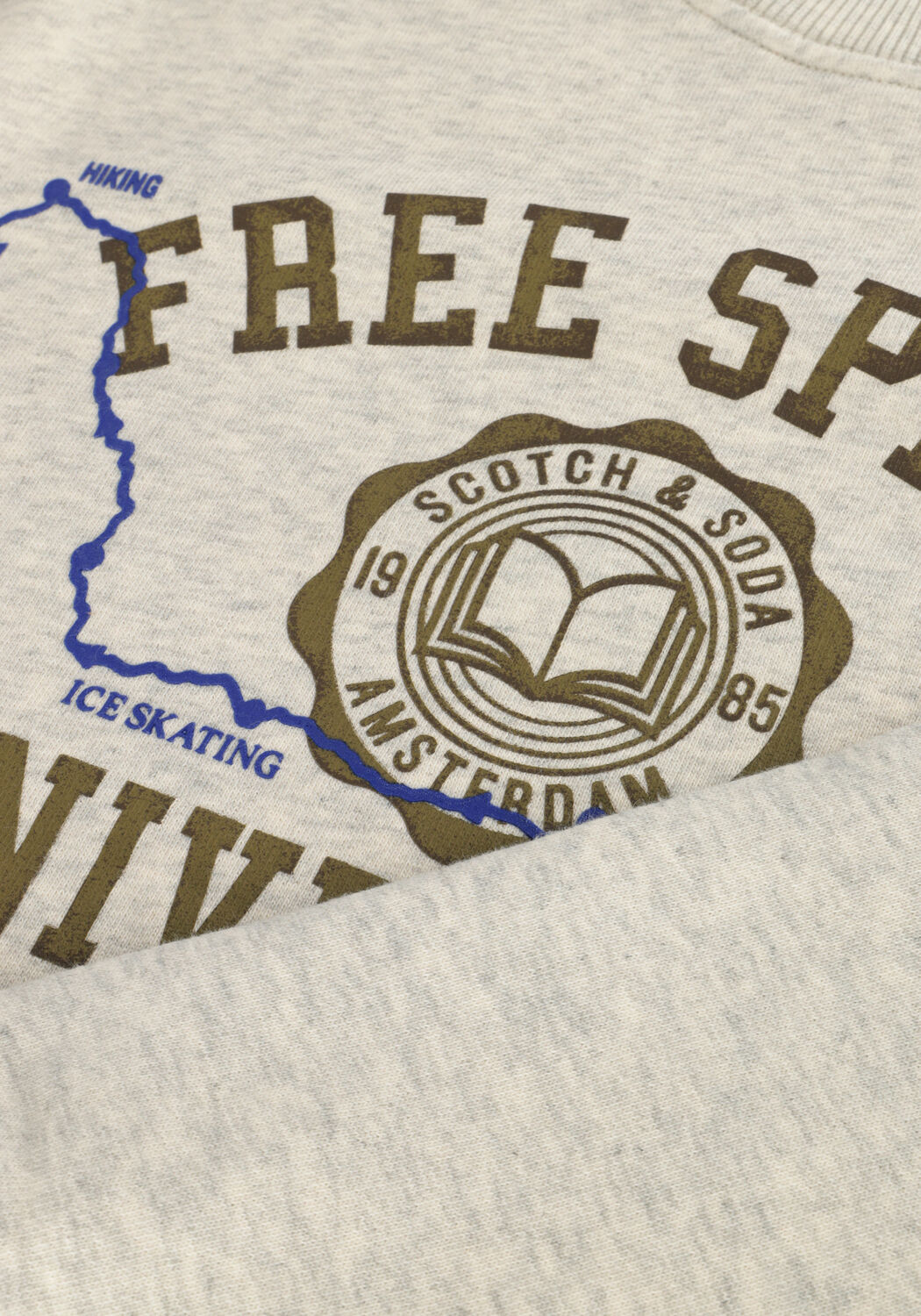 Beige SCOTCH & SODA Pullover LOGO CARRIER CREW - large