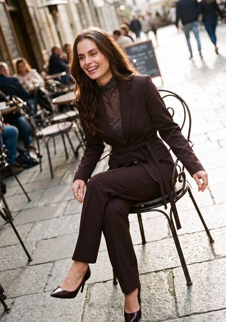 Bordeaux STUDIO ANNELOES Blazer Elin bonded blazer - large