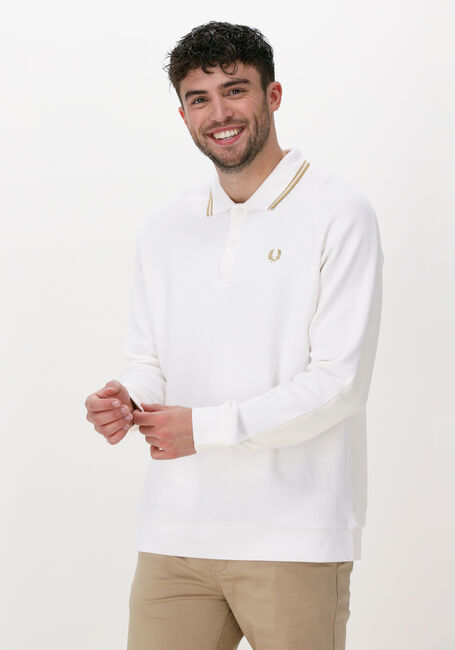 Weiße FRED PERRY Sweatshirt SWEATSHIRT PANEL POLO SHIRT - large
