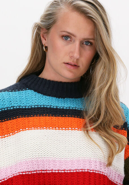 Mehrfarbige/Bunte TOMMY JEANS Pullover TJW MULTI COLORBLOCK SWEATER - large