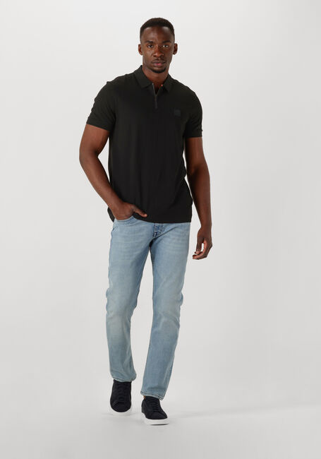 Schwarze BOSS ORANGE Polo-Shirt PASSERZIP - large