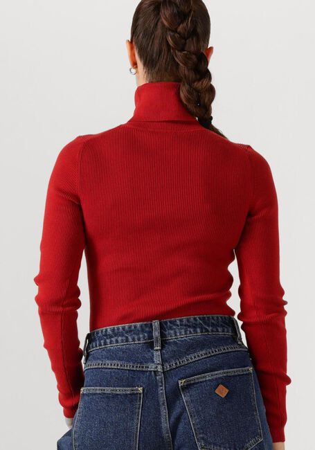 Rote CALVIN KLEIN Rollkragenpullover WOVEN LABEL ROLL NECK - large