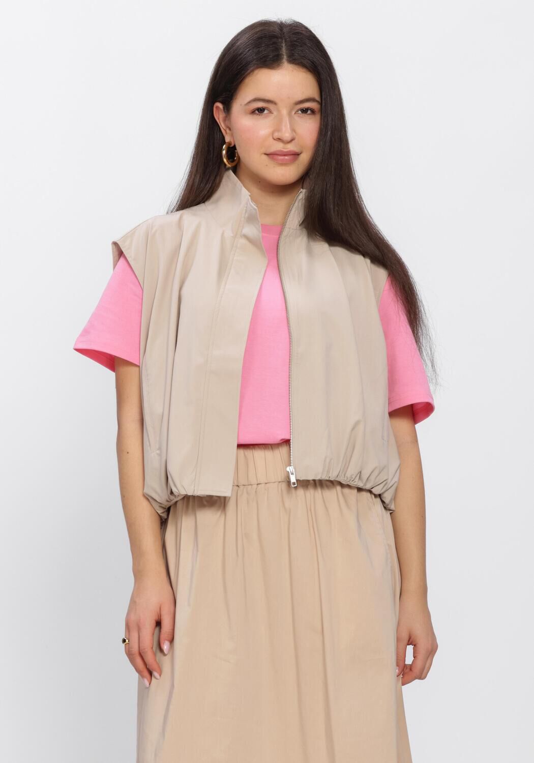 Sand AIMEE THE LABEL Jacken LOWEN WAISTCOAT - large