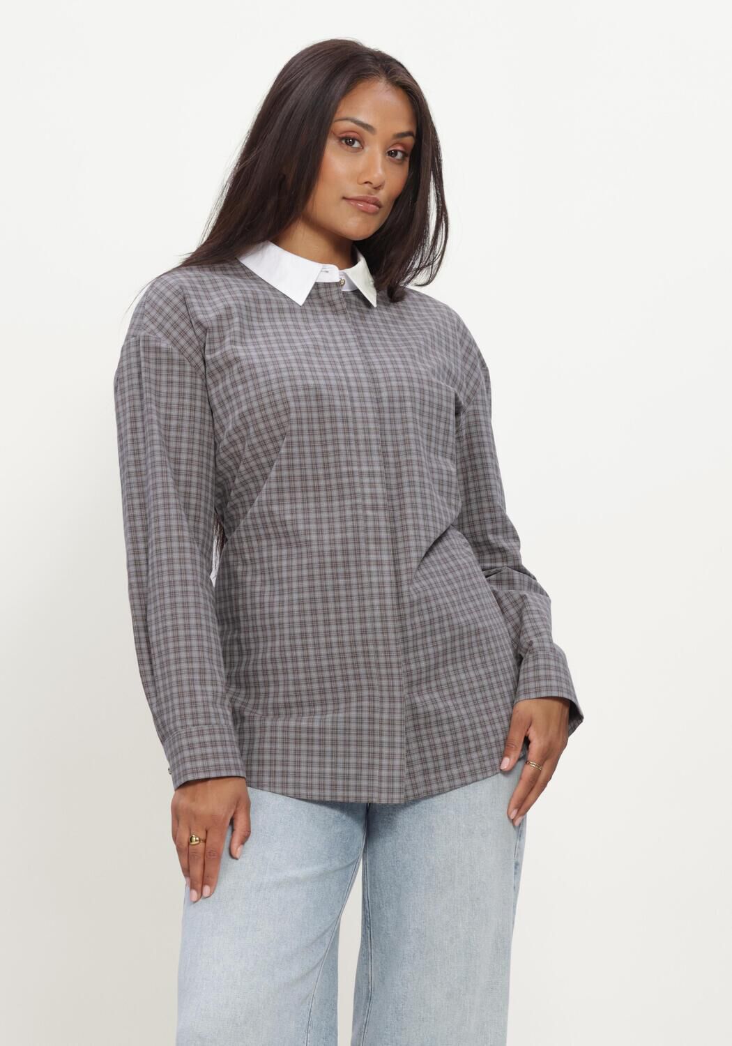 Graue MODSTR&Ouml;M Blusen DAMARISMD SHIRT - large