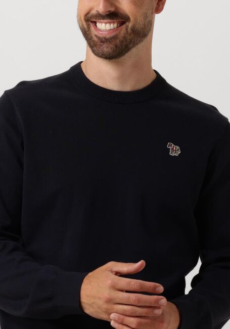 Dunkelblau PS PAUL SMITH Pullover MENS SWEATER CREW NECK ZEB BAD - large