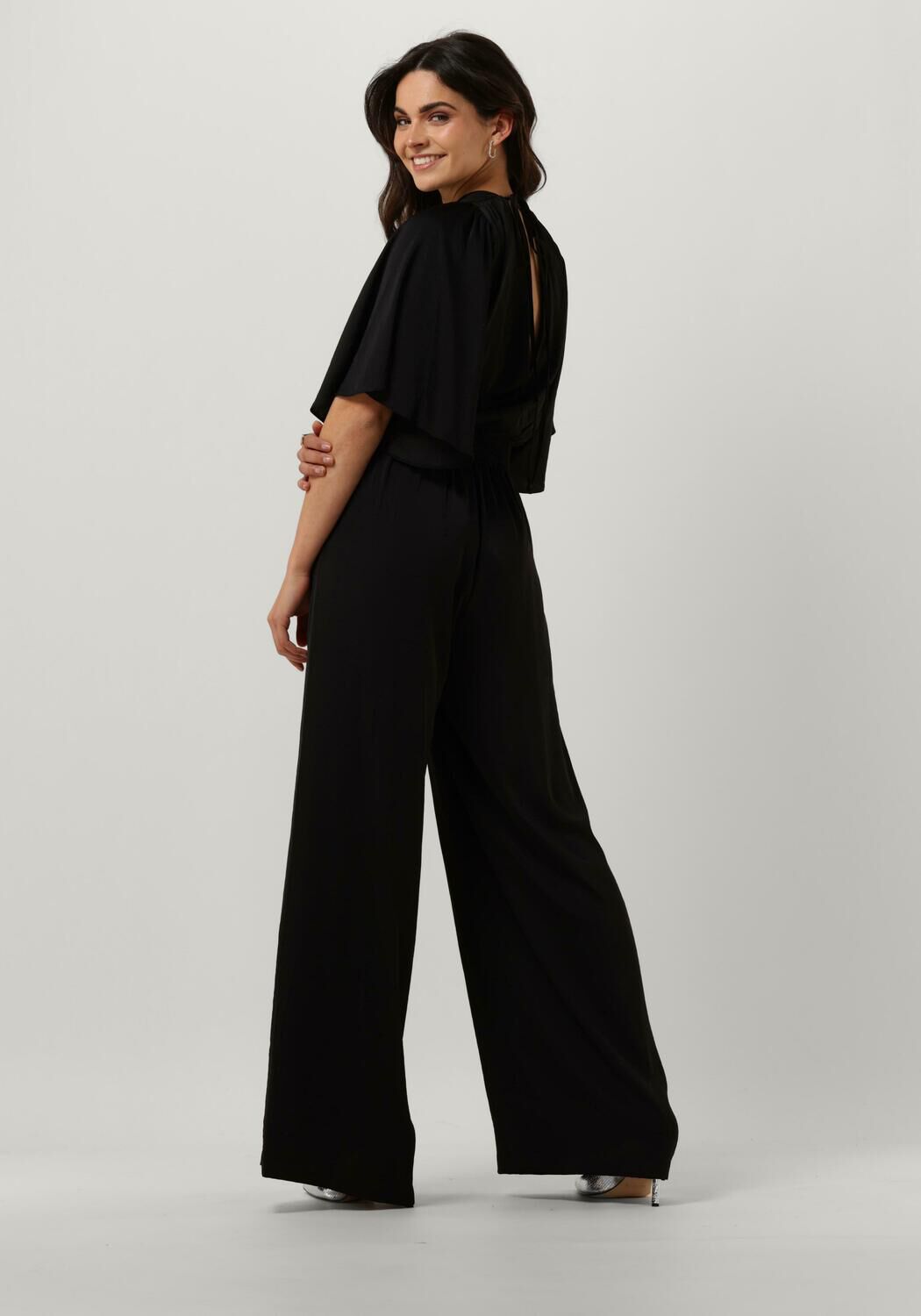 Black batwing jumpsuit top