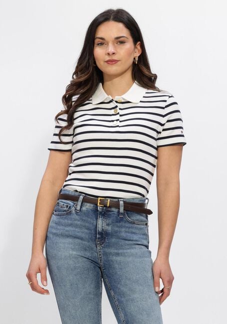 Mehrfarbige/Bunte TOMMY HILFIGER Polo-Shirt GOLD BUTTON SLIM - large