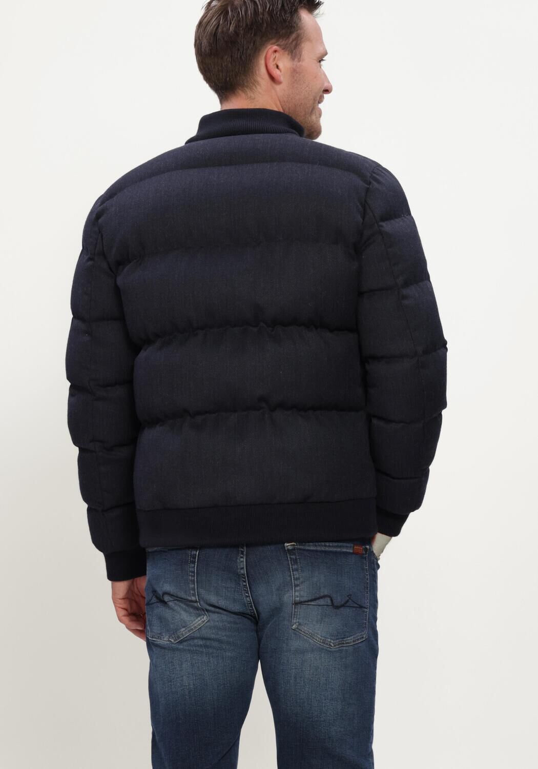 Dunkelblau PROFUOMO Parkas OUTERW BOMBER MOULINE - large