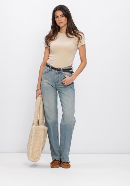 Sand TOMMY JEANS T-shirt TJW SLIM LINEAR TEE EXT - large