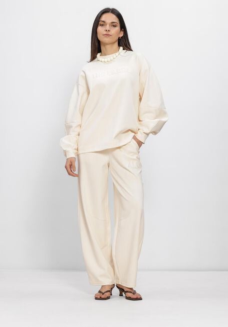 Creme ALIX THE LABEL Hosen LADIES KNITTED BALLOON SWEAT PANTS - large