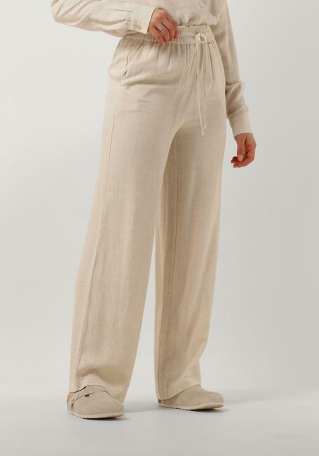Beige SELECTED FEMME Weite Hose SLFVIVA-GULIA HW LONG LINEN PANT NOOS - large