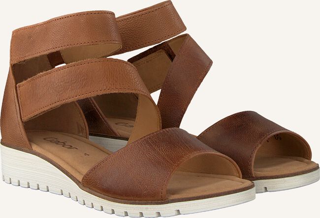 Cognacfarbene GABOR Flache Sandalen 582 Cognacfarbene GABOR Flache Sandalen 582 - large