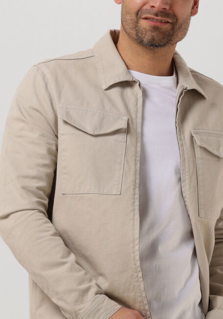 Sand PUREWHITE Overshirt TWILL OVERSHIRT WITH ZIPPER AND POCKETS ON CHEST - large