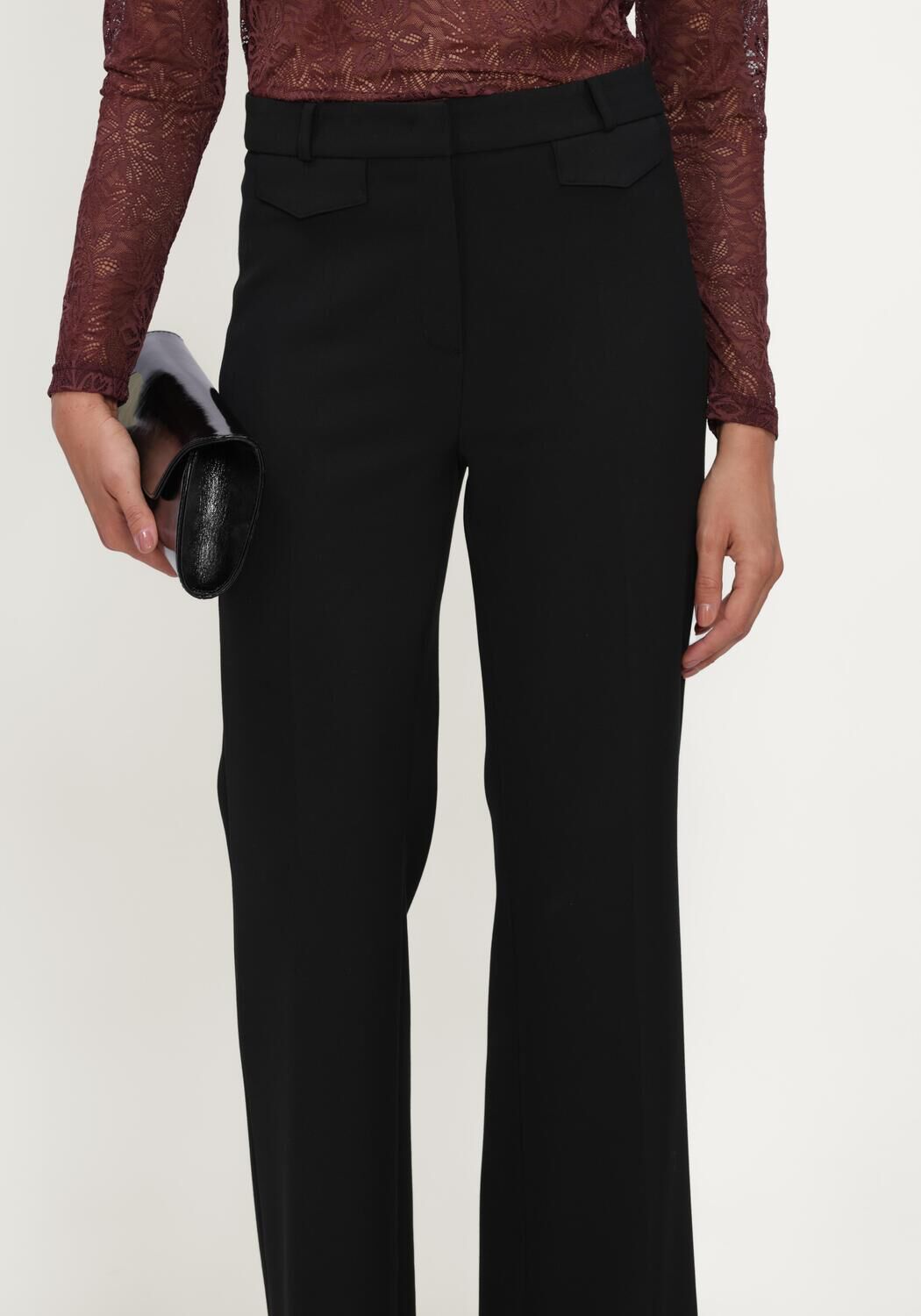 Schwarze CAMBIO Hosen FAMOUS WOOL SUBSTITUTE DOUBLE - large