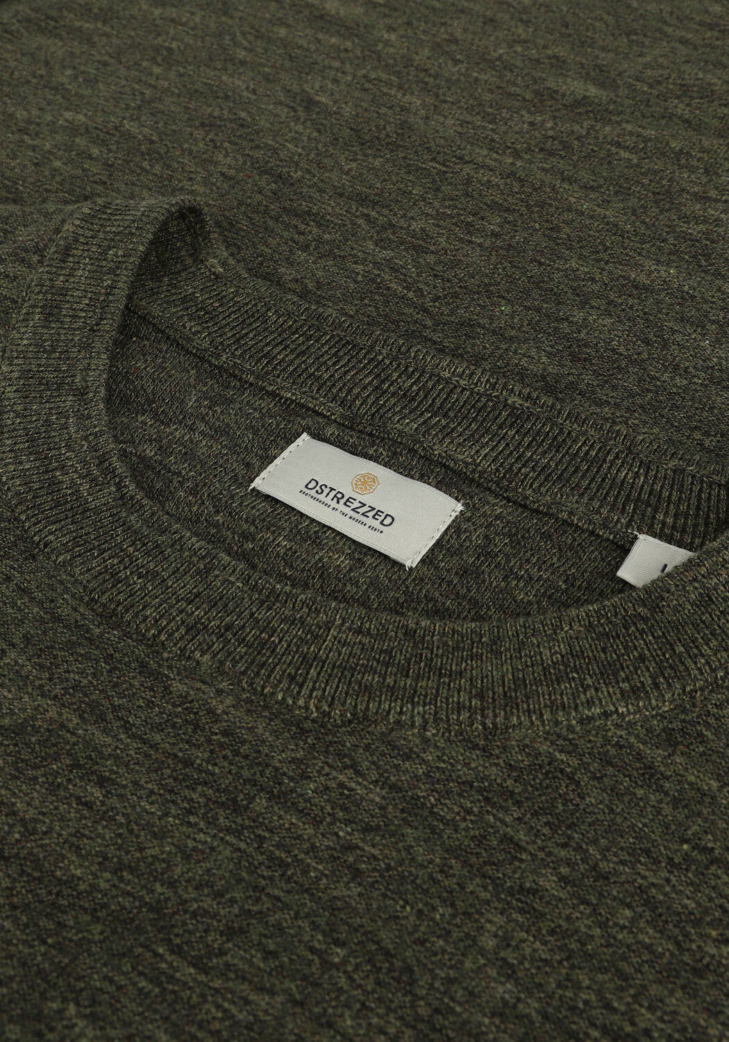 Dunkelgr&uuml;n DSTREZZED Pullover TURTLE NECK CABLE STRUCTURE NA - large