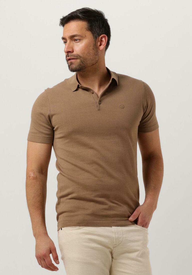 braune dstrezzed polo-shirt polo s/s cotton knit