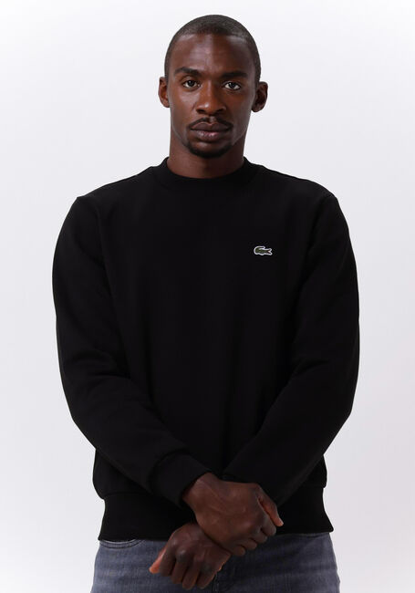 Schwarze LACOSTE Sweatshirt CLASSIC FIT BRUSHED FLEECE SWEATSHIRT - large